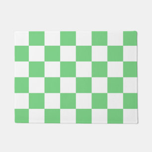 Retro Green Chessboard Checkerboard Tile Y2K  Doormat