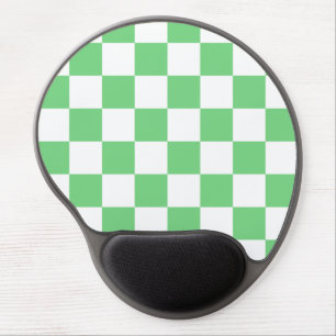 Retro Green Chessboard Checkerboard Tile Y2K Gel Mouse Pad