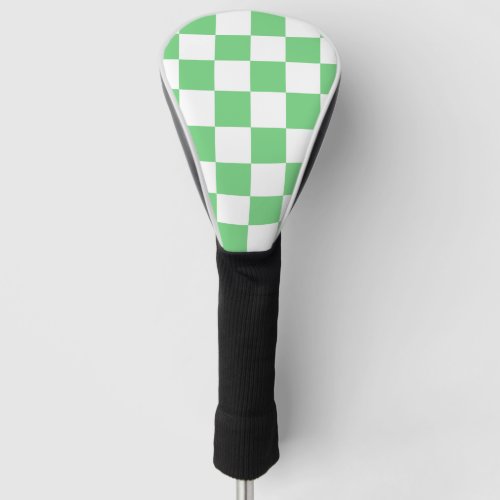 Retro Green Chessboard Checkerboard Tile Y2K  Golf Head Cover
