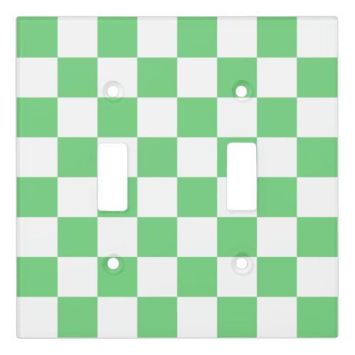 Retro Green Chessboard Checkerboard Tile Y2K  Light Switch Cover