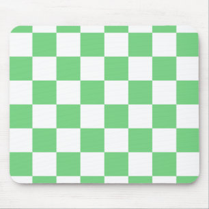 Retro Green Chessboard Checkerboard Tile Y2K Mouse Pad
