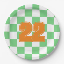 Retro Green Chessboard Checkerboard Tile Y2K
