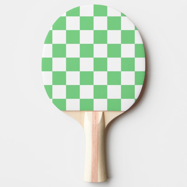 Retro Green Chessboard Checkerboard Tile Y2K  Ping Pong Paddle (Front)