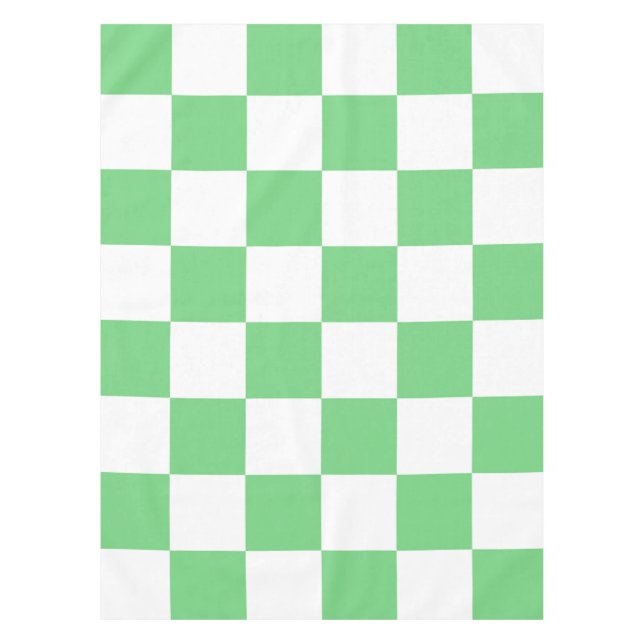 Retro Green Chessboard Checkerboard Tile Y2K  Tablecloth (Front)