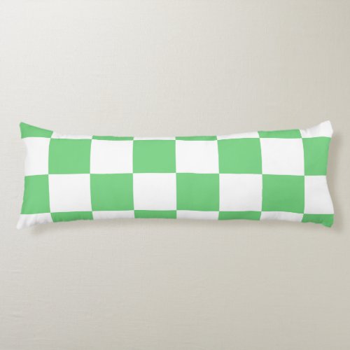 Retro Green Chessboard Tile Y2K Aesthetic Pattern Body Pillow