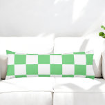 Retro Green Chessboard Tile Y2K Aesthetic Pattern Body Pillow<br><div class="desc">Retro Green Chessboard Checkerboard Tile Y2K Aesthetic Pattern</div>