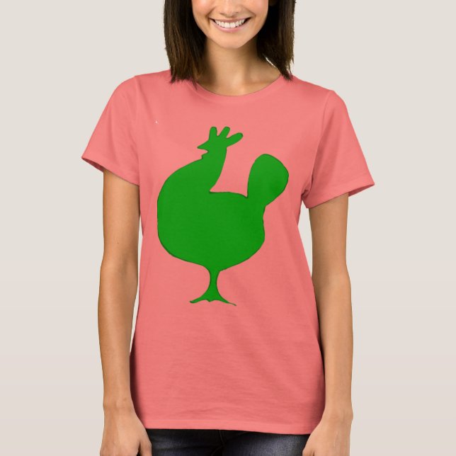 Retro Green Chicken T-Shirt (Front)