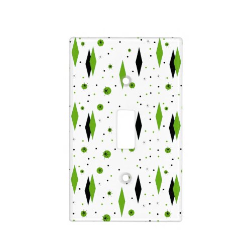 Retro Green Diamond  Starburst Light Switch Cover