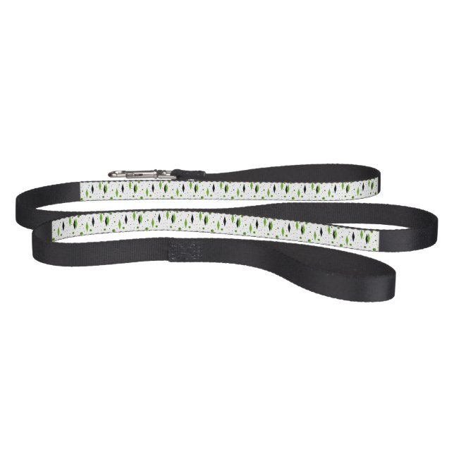 Retro Green Diamonds & Starbursts Dog Leash (Full)