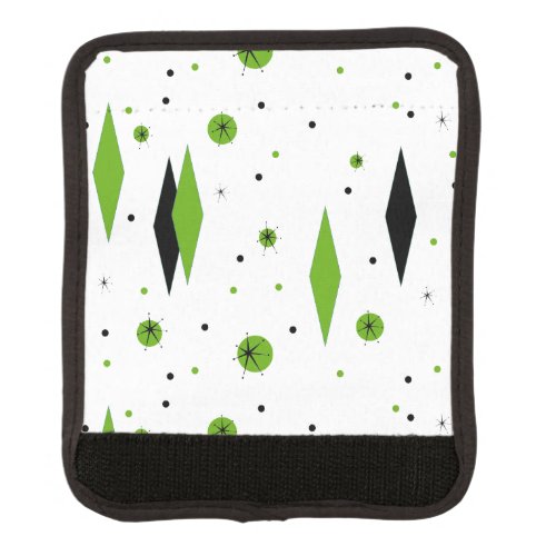 Retro Green Diamonds  Starbursts Luggage Wrap