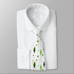 Retro Green Diamonds & Starbursts Tie<br><div class="desc">This Retro Green Diamonds and Starbursts Tie is a new take on a vintage style. It features kitschy, black starbursts on green polka dots, surrounding geometric, green and black diamond shapes. Customize the background color on this mid century modern product if you're feeling daring, or leave it white if subdued...</div>