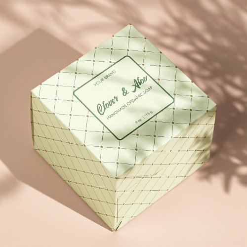 Retro Green DIY Soap Product Box Brand Packaging