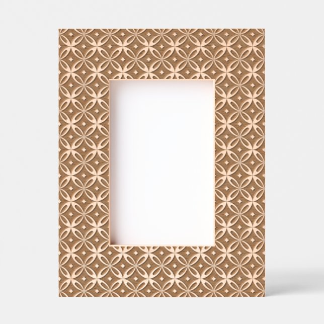 Retro Green Geometric Pattern Engraved Frames (Front)