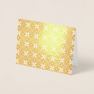 Retro Green Geometric Pattern Foil Card