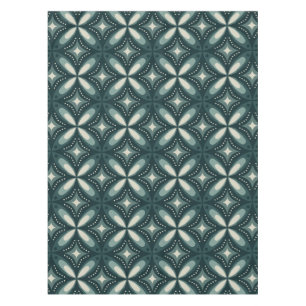 Retro Green Geometric Pattern Tablecloth