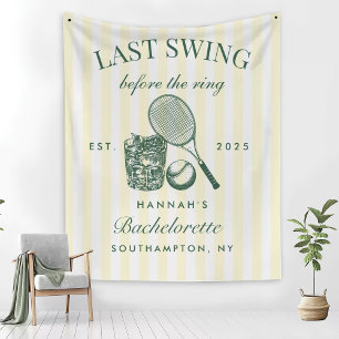 Retro Green Last Swing Before The Ring Tennis Bach Fleece Blanket