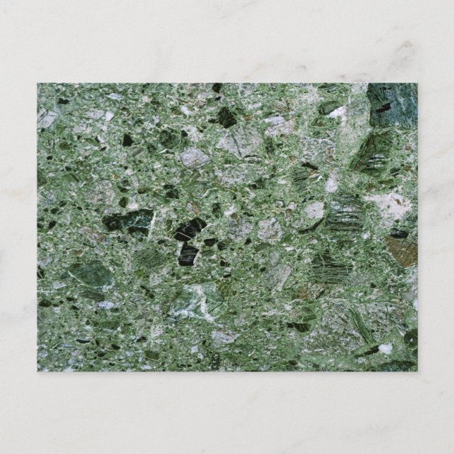 Retro Green Marble Stone Texture Pattern Postcard (Front)