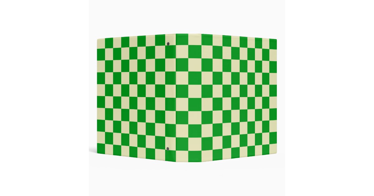 Checkerboard Check Checkered Pattern in Sage Green and Off White