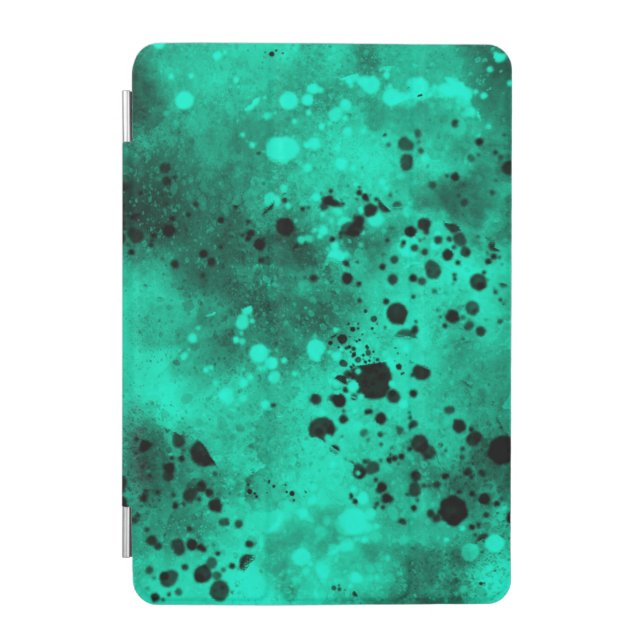 Retro Green  Paint Splatter  iPad Smart Cover (Front)