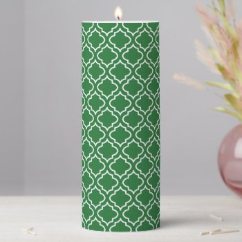 Retro Green Pattern Candle by suncookiez at Zazzle