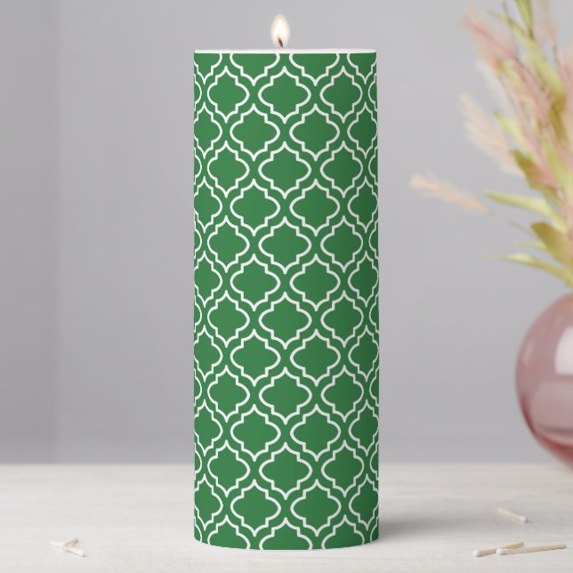 Retro Green Pattern Candle  (In Situ)