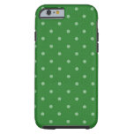 Retro Green Polka Dot Tough Iphone 6 Case at Zazzle