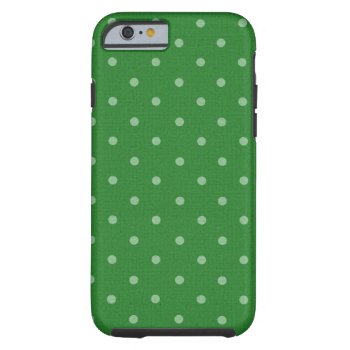 Retro Green Polka Dot Tough Iphone 6 Case by Case_Depot at Zazzle