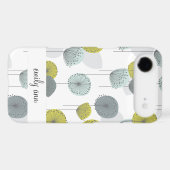 Retro Green Poppies Flowers Pattern Case-Mate iPhone Case (Back (Horizontal))