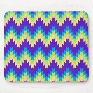 Retro Green & Purple Wacky Geometric Pattern