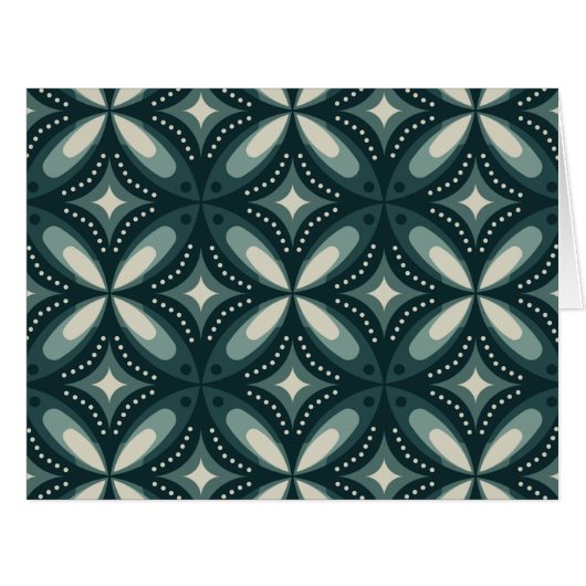 retro green shapes cards (Front Horizontal)