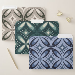 retro green shapes file folder
