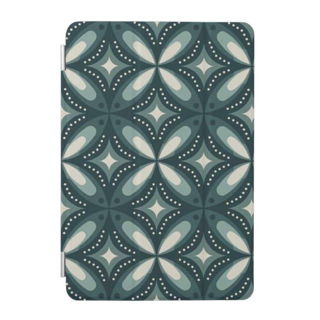 retro green shapes iPad mini cover (Front)