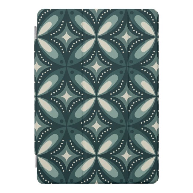 retro green shapes iPad pro cover (Front)