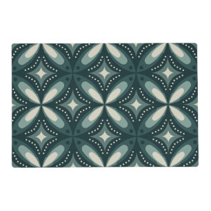 retro green shapes placemat