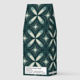 retro green shapes roasted coffee