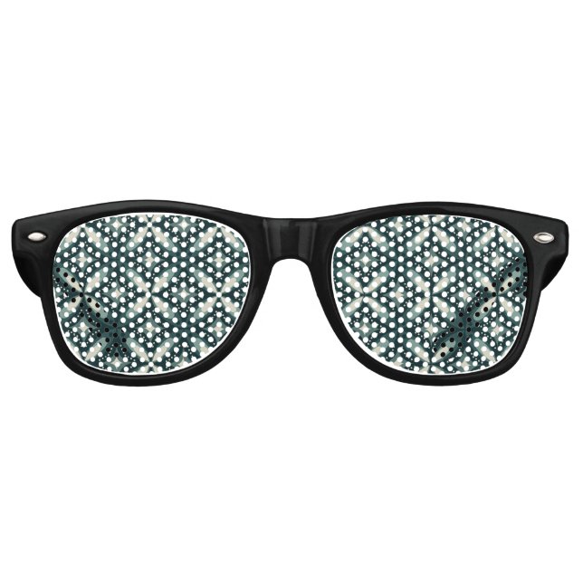 retro green shapes sunglasses (Front)