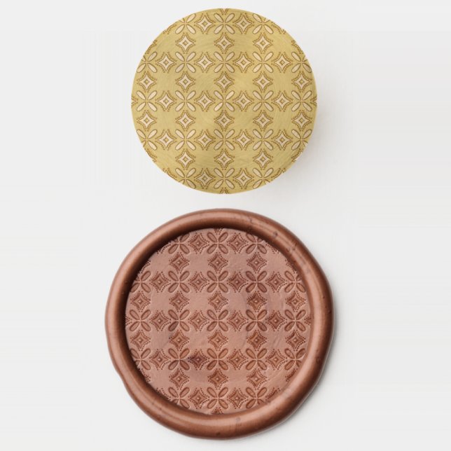 retro green shapes wax seal stamp (Stamped)