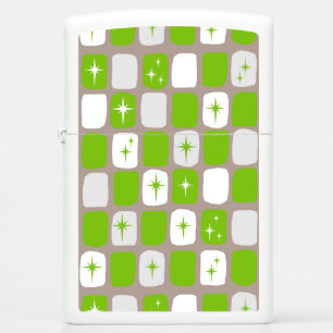 Retro Green Starbursts Zippo Lighter