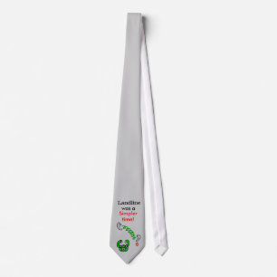 Retro Green Telephone Vintage Humor Silver Color Neck Tie