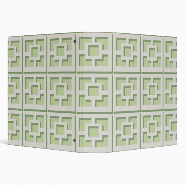 Retro Green Trellis Binder (Background)
