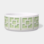 Retro Green Trellis Ceramic Pet Bowl<br><div class="desc">Add a splash of mid-century modern Palm Springs everywhere you go with this Retro Green Trellis pattern ceramic pet bowl. It was inspired by vintage concrete breeze blocks. The deconstructed take on 1950s architecture will give an instant designer feel to everyday life.</div>