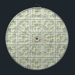 Retro Green Trellis Dartboard<br><div class="desc">Add a splash of mid-century modern Palm Springs everywhere you go with this Retro Green Trellis patterned dartboard. It was inspired by vintage concrete breeze blocks. The deconstructed take on 1950s architecture will give an instant designer feel to everyday life.</div>