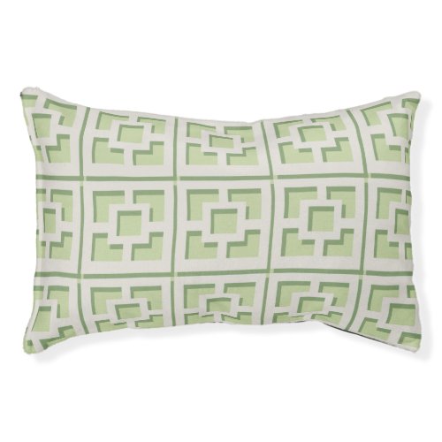 Retro Green Trellis Dog Bed