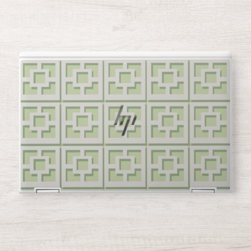 Retro Green Trellis HP Laptop Skin