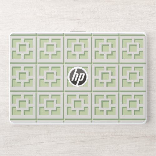 Retro Green Trellis HP Laptop Skin