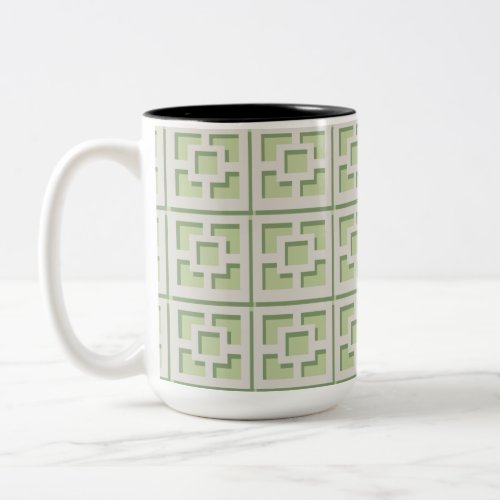  Retro Green Trellis Mug