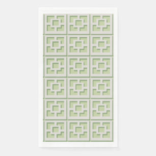 Retro Green Trellis Paper Napkin