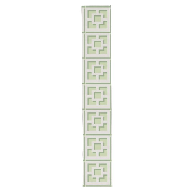 Retro Green Trellis Table Runner (Front)