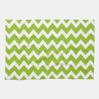 Retro GREEN Zig Zag Pattern Kitchen Towel