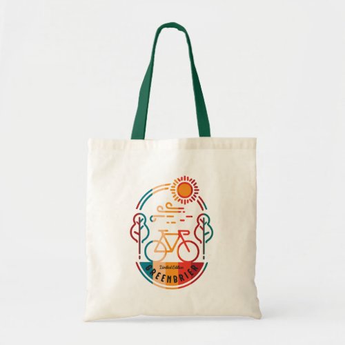 Retro Greenbrier Bike Trail Tote Bag